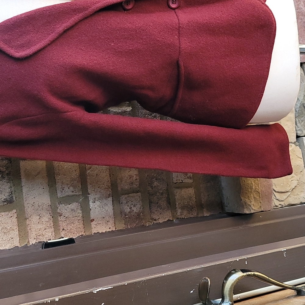 Pendleton Burgundy Lambswool Button Up Cardigan S… - image 3